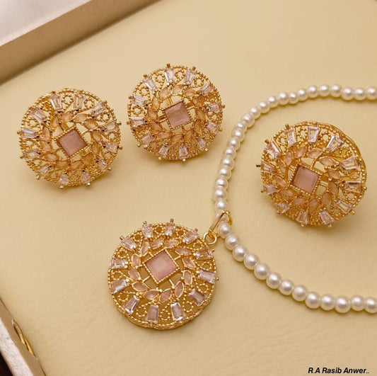 Gold Plated Zircon Set