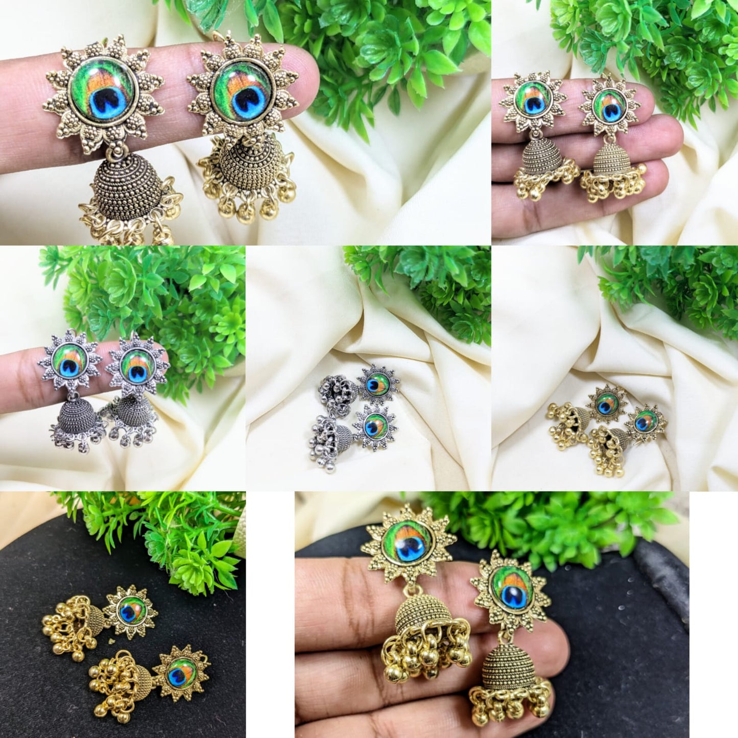 Antique Style Indian Jhumkis