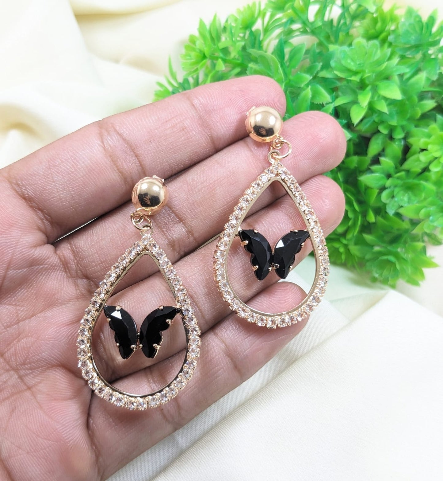 Zircon Butterfly Earrings